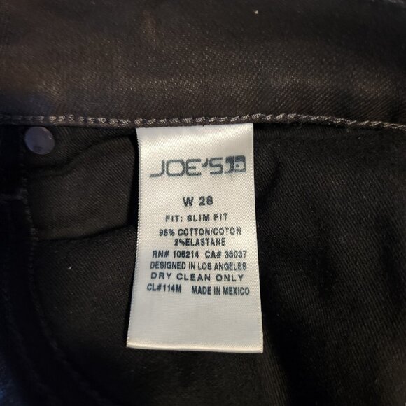 Joe’s Jeans Harley Skinny Mid-Rise Black Wax Coated Jeans Size 28 NEW NWT - Picture 14 of 16